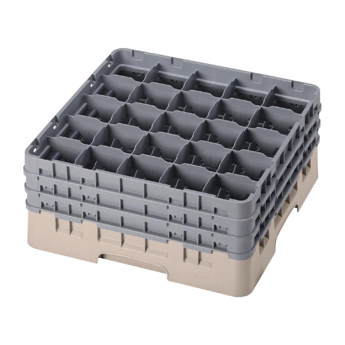 Cambro Camrack Beige 25 Compartments Max Glass Height 196mm - FD072  - 1