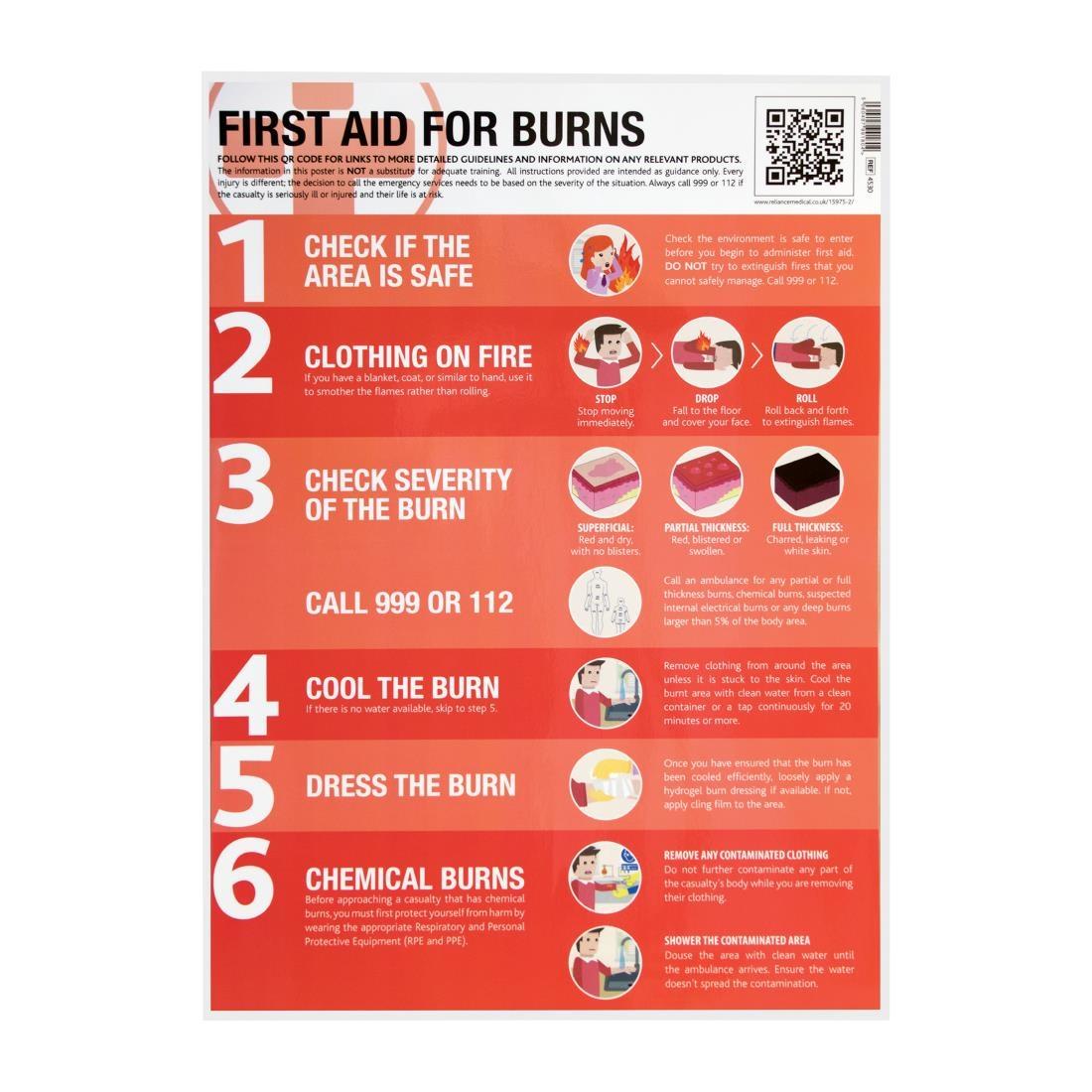 First Aid for Burns Guide - L419  - 1