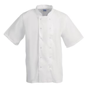 Whites Boston Unisex Short Sleeve Chefs Jacket White XS - B250-XS  - 1
