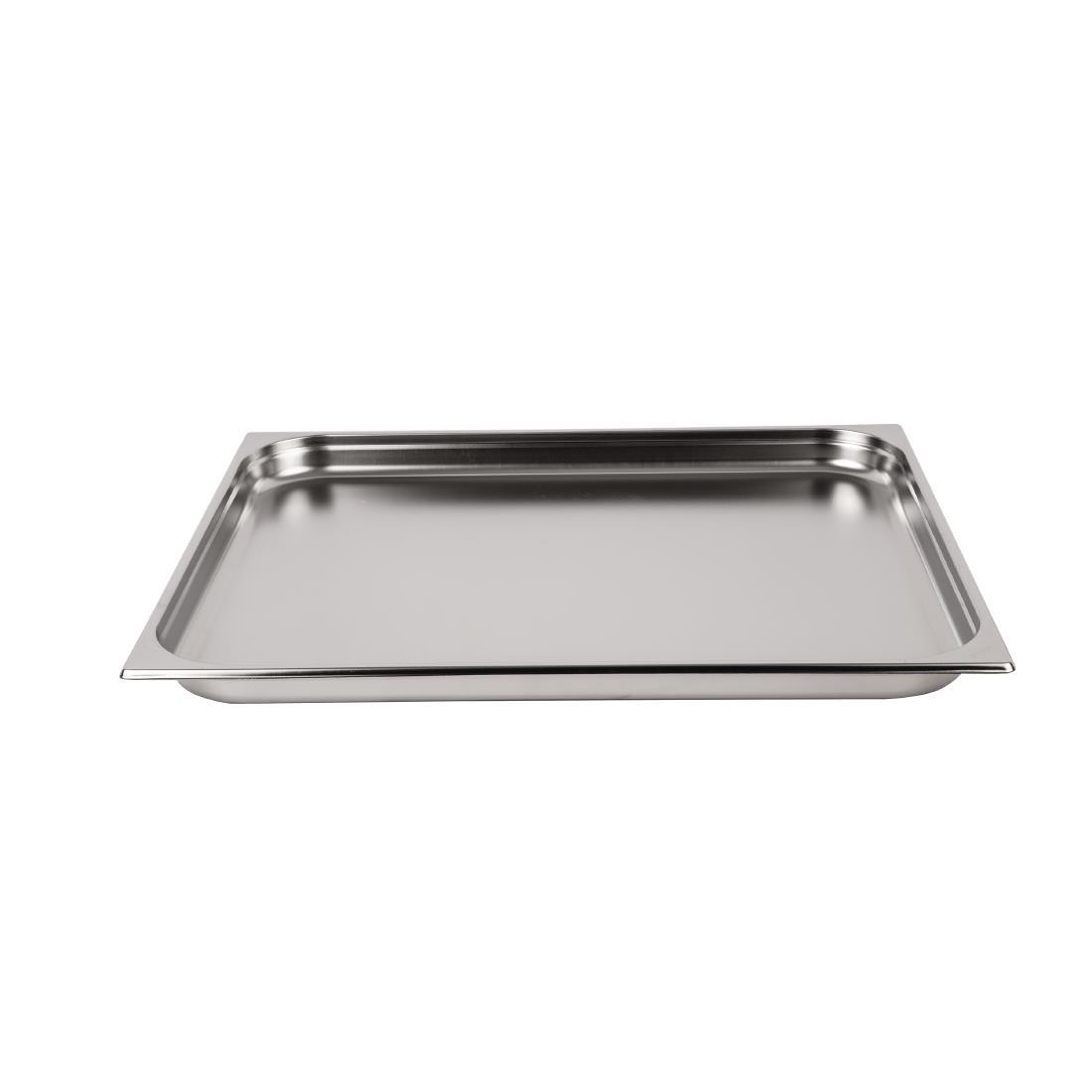 Vogue Stainless Steel 2/1 Gastronorm Pan 40mm - K801  - 2