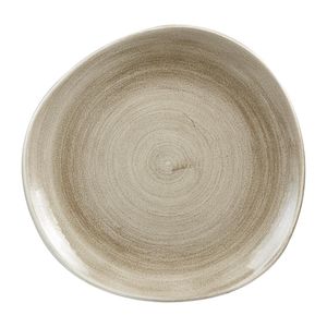 Churchill Stonecast Patina Antique Organic Round Plates Taupe 286mm (Pack of 12) - HC800  - 1
