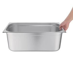 Vogue Stainless Steel 1/1 Gastronorm Pan 200mm - K918  - 3