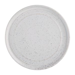 Olympia Cavolo Flat Round Plates White Speckle 220mm (Pack of 6) - FD903  - 1