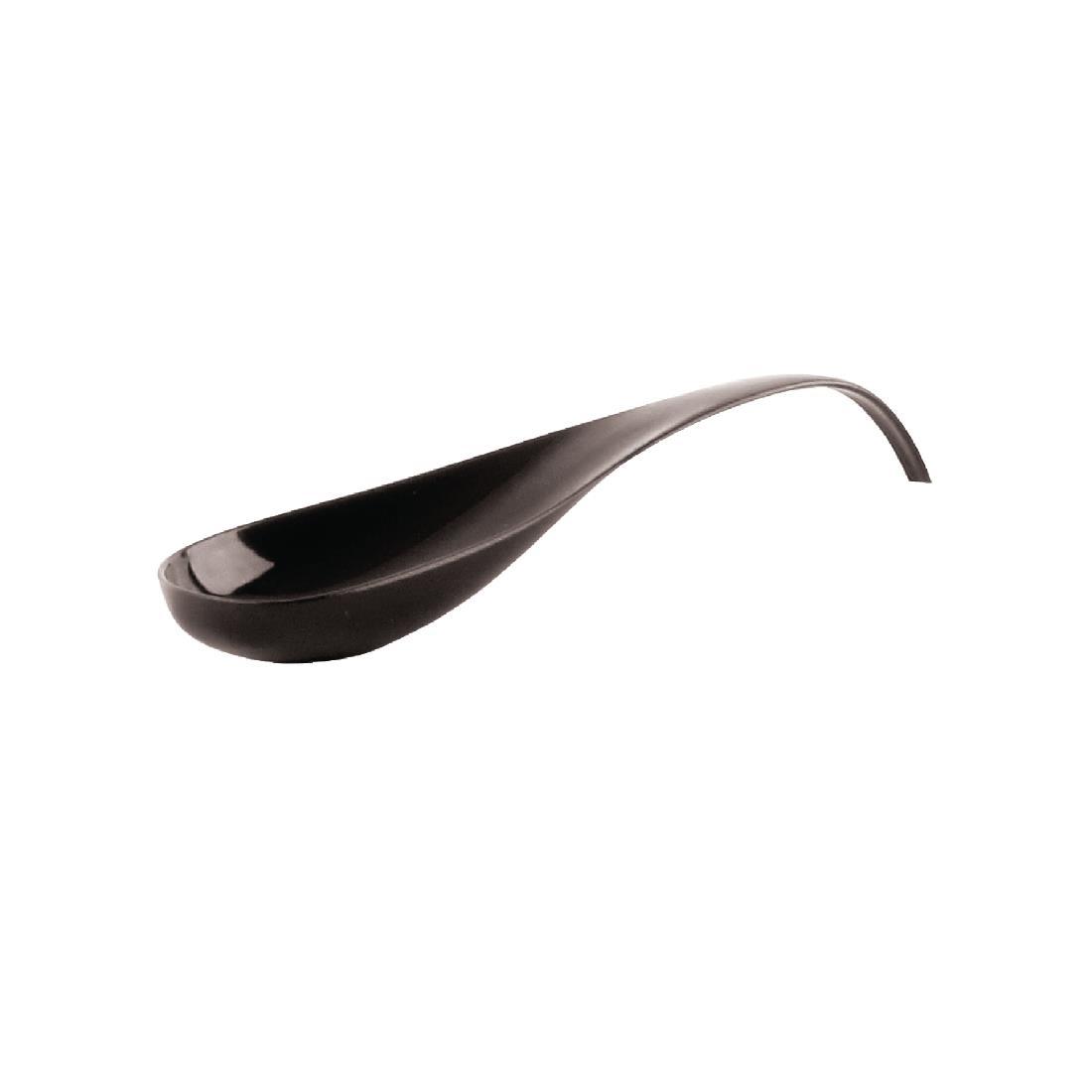 Araven Curved Tasting Spoon Black (Pack of 100) - DP166  - 1