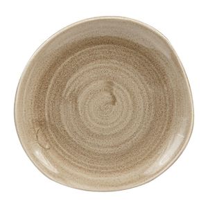 Churchill Stonecast Patina Antique Organic Round Plates Taupe 186mm (Pack of 12) - HC803  - 1