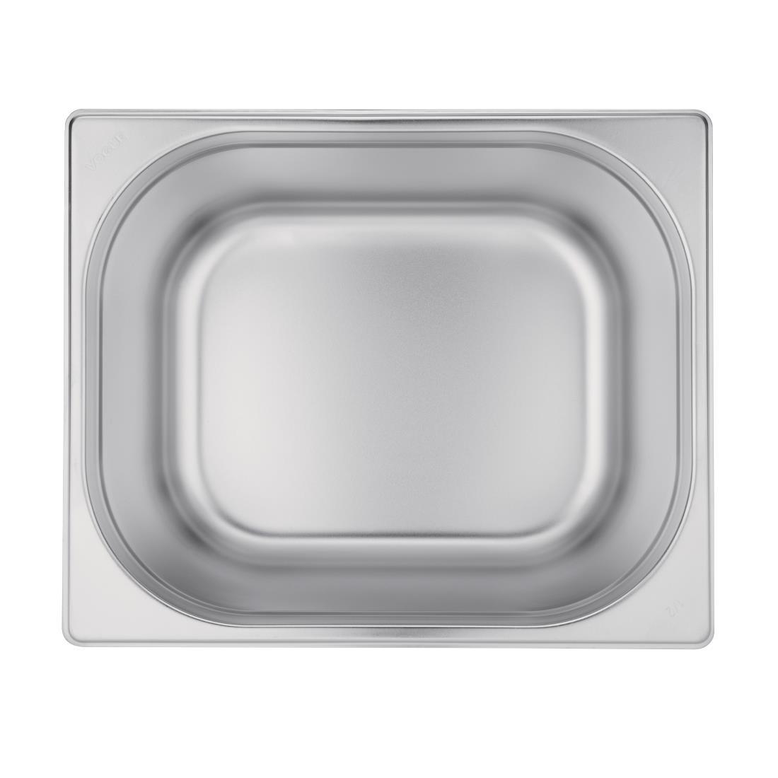 Vogue Stainless Steel 1/2 Gastronorm Pan 200mm - K932  - 4