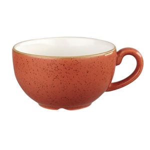 Churchill Stonecast Cappuccino Cup Spiced Orange 12oz (Pack of 12) - DK548  - 1