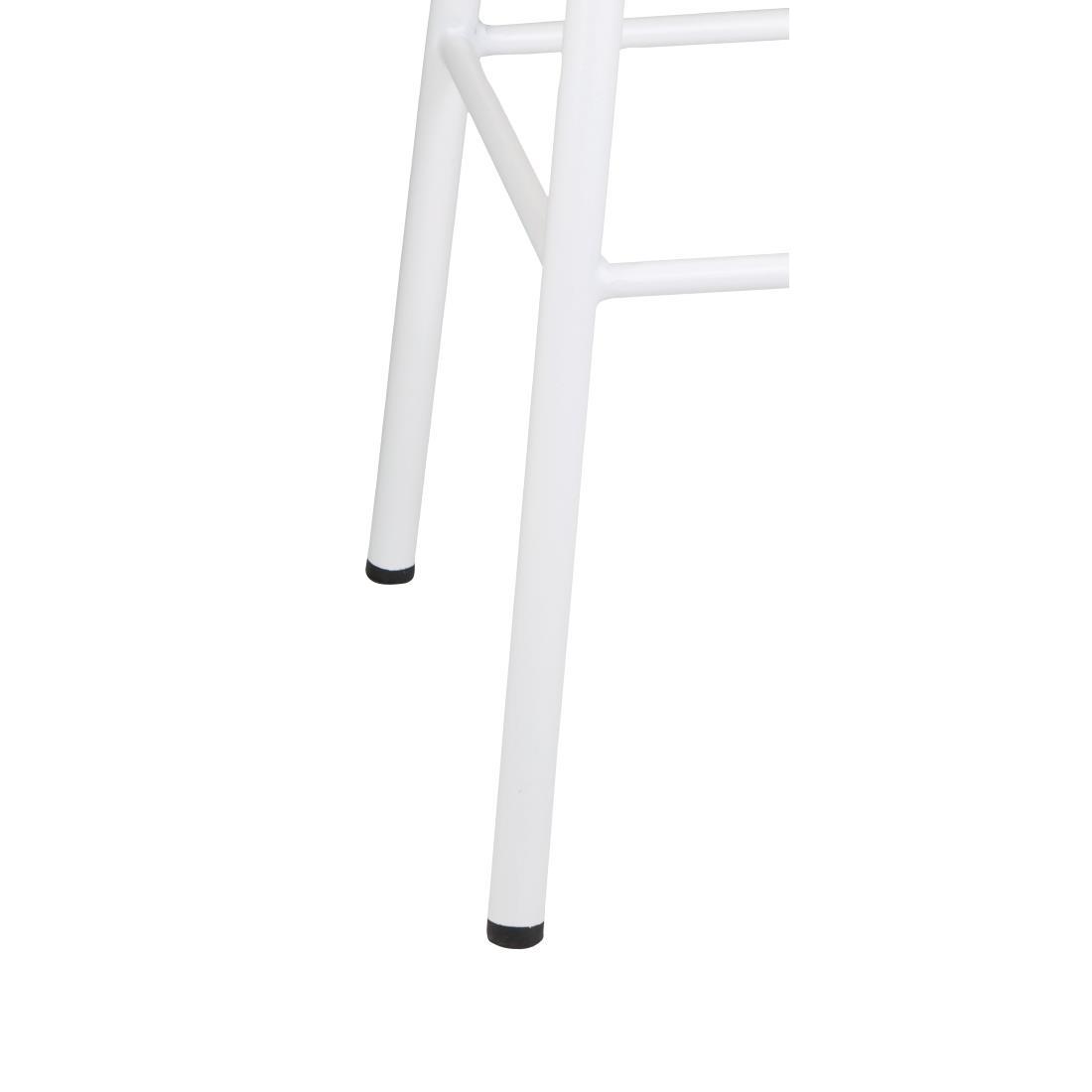 Bolero Cantina High Stools with Wooden Seat Pad White (Pack of 4) - FB939  - 3
