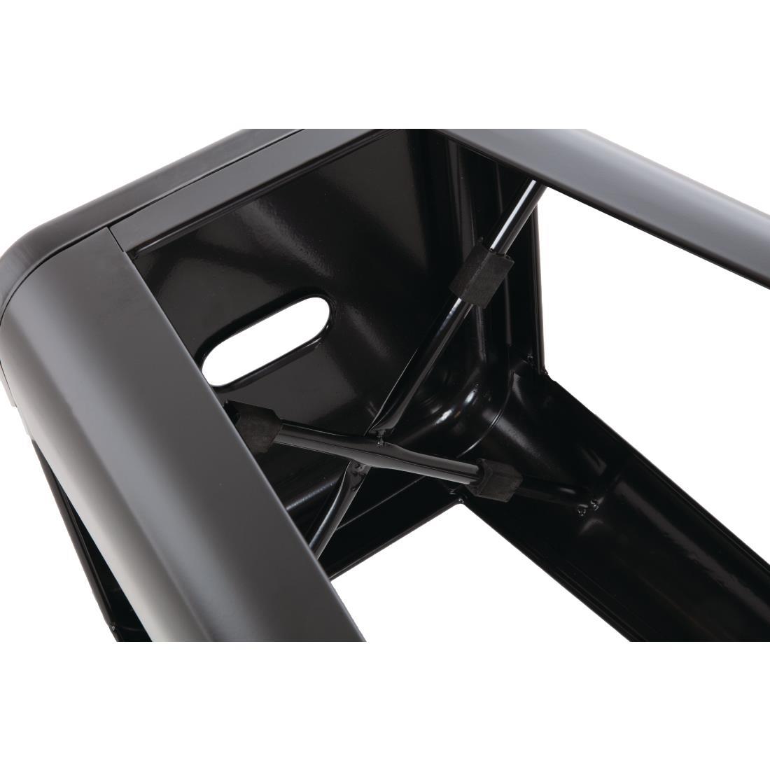 Bolero Bistro Steel High Stool Black (Pack of 4) - DL881  - 6