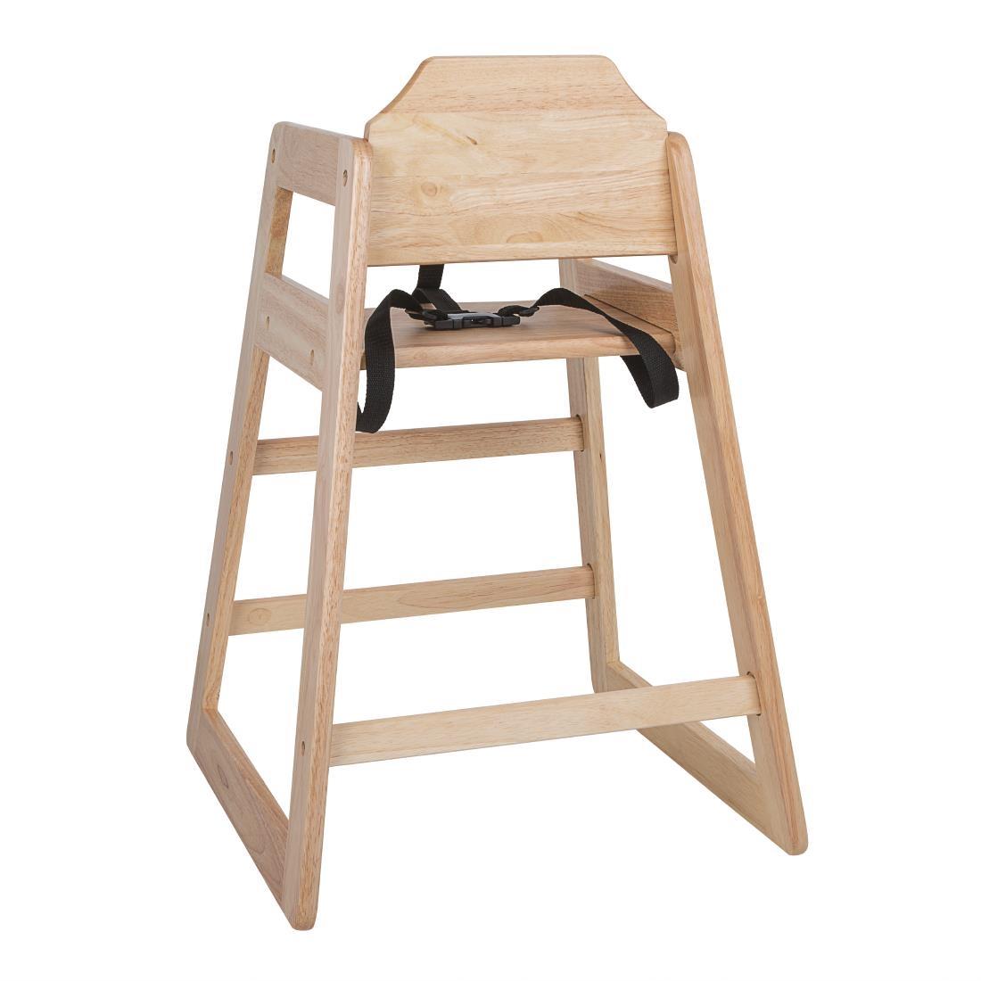 Bolero Wooden Highchair Natural Finish - DL900  - 6