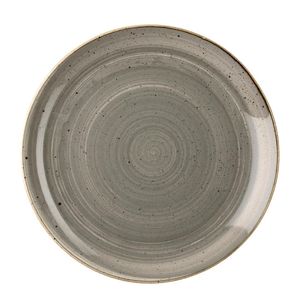 Churchill Stonecast Round Coupe Plate Peppercorn Grey 165mm (Pack of 12) - DK555  - 1