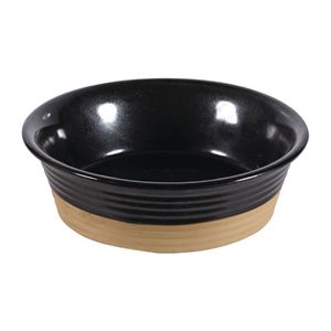 Churchill Black Igneous Stoneware Pie Dish 160mm (Pack of 6) - DY784  - 2