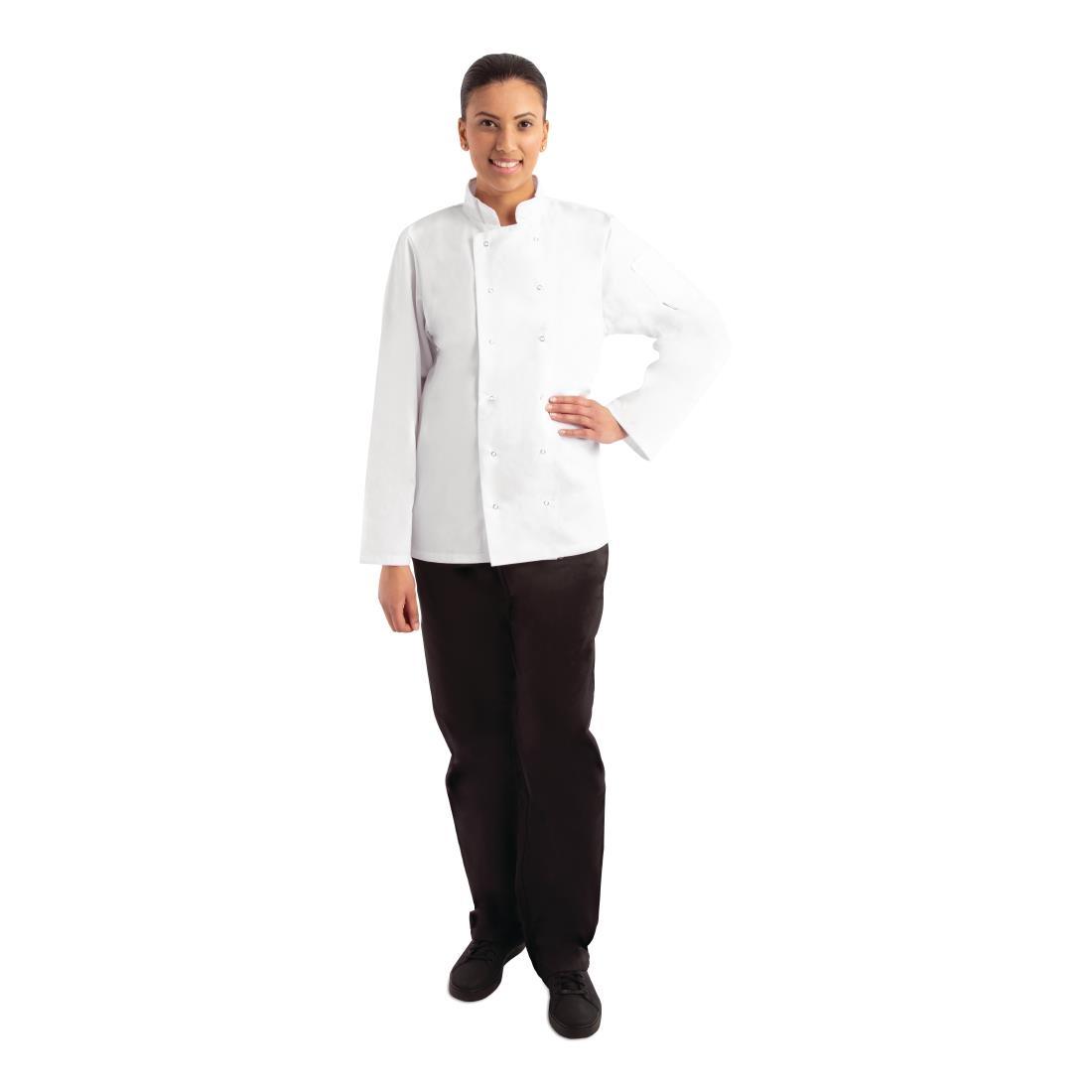 Whites Vegas Unisex Chefs Jacket Long Sleeve White XS - A134-XS  - 7
