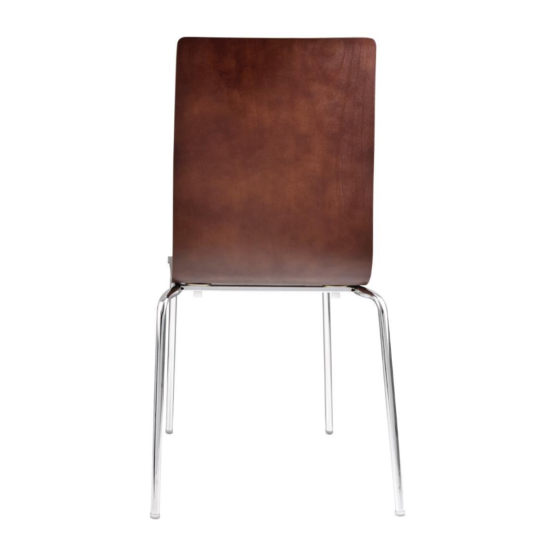 Bolero Square Back Side Chair Dark Chocolate Finish (Pack of 4) - GR343  - 5