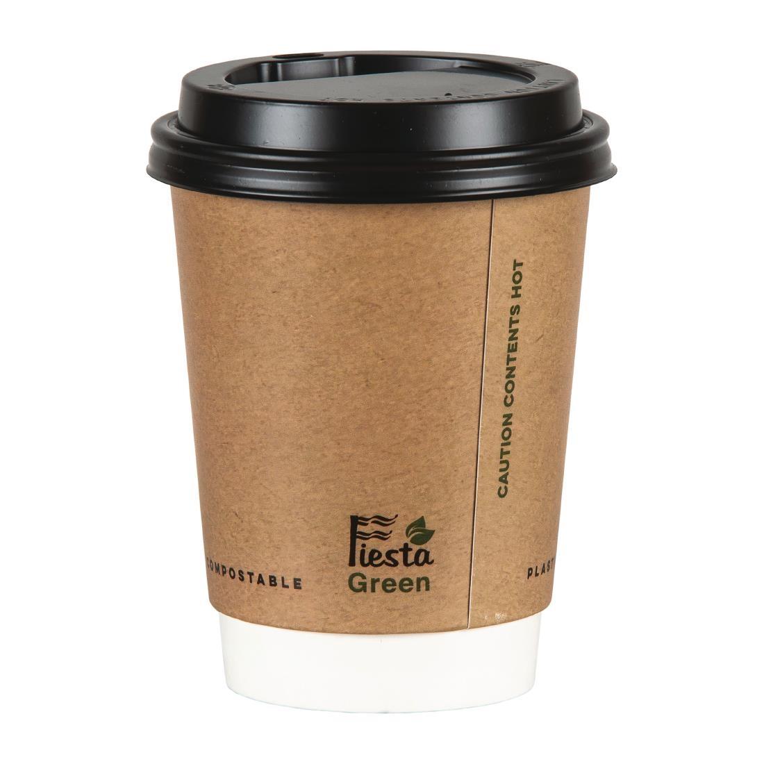 Fiesta Green Plastic-Free Compostable Hot Cups Double Wall 340ml / 12oz x 500 - FB953  - 3