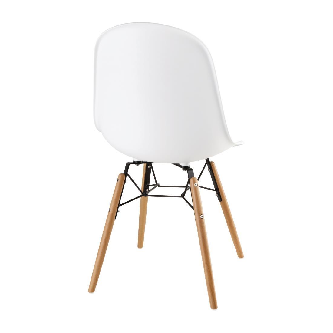 Bolero Arlo Side Chair White (Pack 2) - DM840  - 3