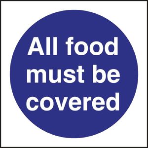 Vogue All Food Must Be Covered Sign - L953  - 1