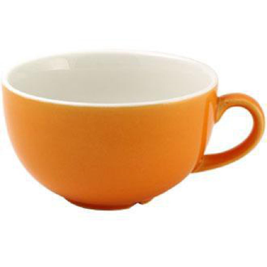Churchill New Horizons Colour Glaze Cappuccino Cups Orange 340ml - M817  - 1