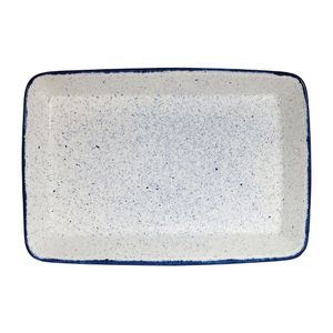 Churchill Stonecast Hints Rectangular Baking Dishes Indigo Blue 250 x 380mm - DY207  - 1