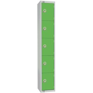 Elite Five Door Manual Combination Locker Locker Green - CG619-CL  - 1