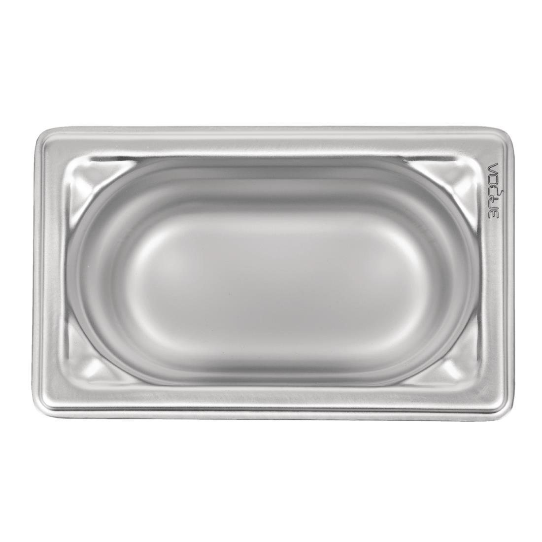 Vogue Heavy Duty Stainless Steel 1/9 Gastronorm Pan 100mm - DW454  - 4