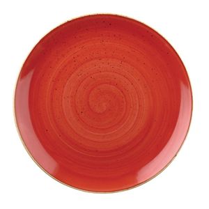 Churchill Stonecast Round Coupe Plate Berry Red 288mm (Pack of 12) - DB060  - 1
