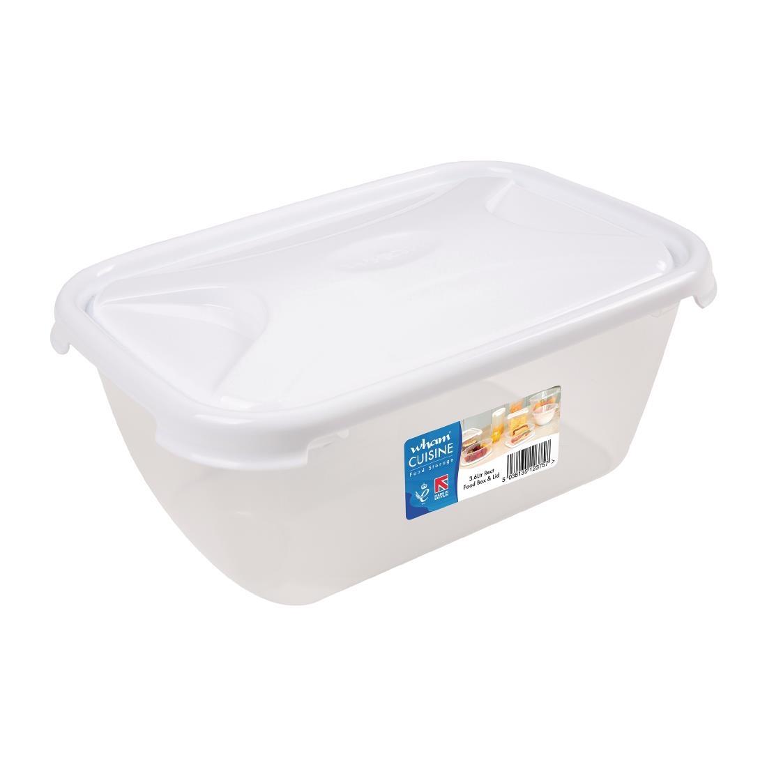 Wham Cuisine Polypropylene Rectangular Food Storage Box Container 3.6ltr - FS454  - 1