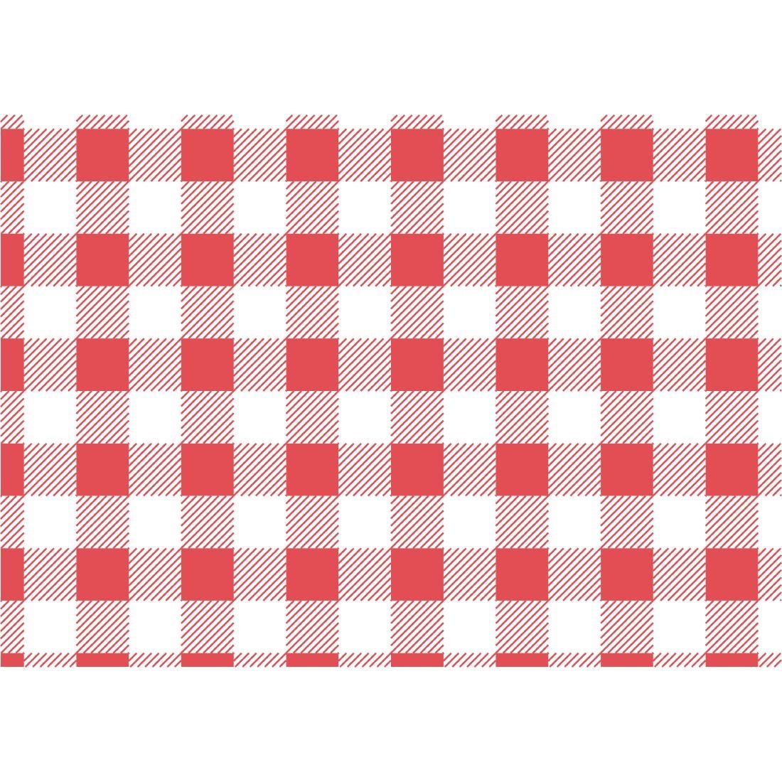 Greaseproof Paper Sheets Red Gingham 190 x 310mm (Pack of 200) - CL658  - 1