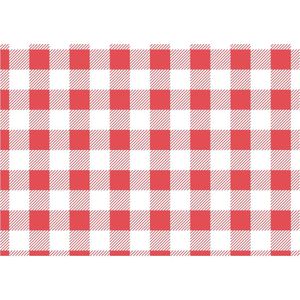 Greaseproof Paper Sheets Red Gingham 190 x 310mm (Pack of 200) - CL658  - 1