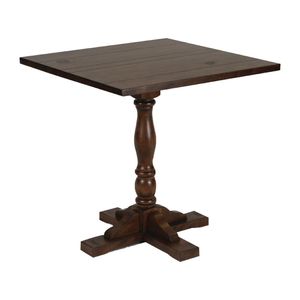 Oxford Vintage Wood Pedestal Square Table 760x760 - FT510  - 1