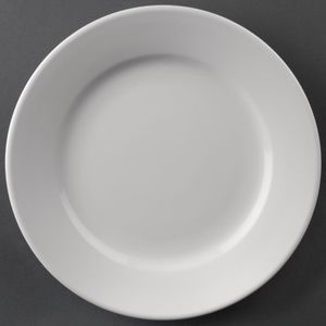 Olympia Athena Wide Rimmed Plates 202mm White (Pack of 12) - CC207  - 1