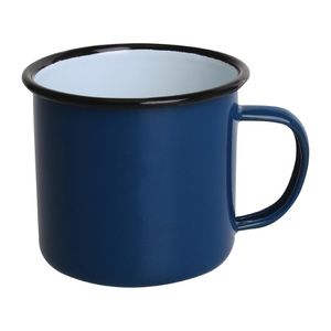Olympia Enamel Mugs Blue 350ml (Pack of 6) - DC394  - 1