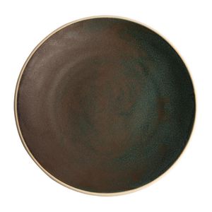 Olympia Canvas Concave Plate Green Verdigris 270mm (Pack of 6) - FA325  - 1
