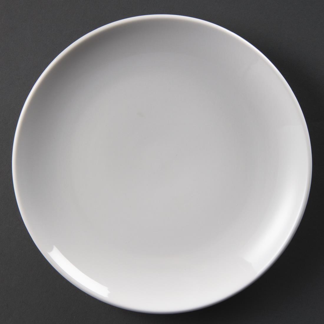 Olympia Whiteware Coupe Plates 230mm (Pack of 12) - U078  - 1