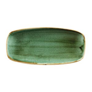 Churchill Stonecast No. 4 Oblong Chefs Plates Samphire Green 269 x 127mm (Pack of 12) - FC154  - 1
