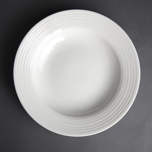 Olympia Linear Pasta Plates 230mm (Pack of 12) - U095  - 1