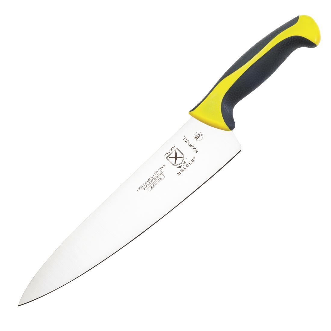 Mercer Culinary Millennia Wavy Edge Utility Knife with Yellow