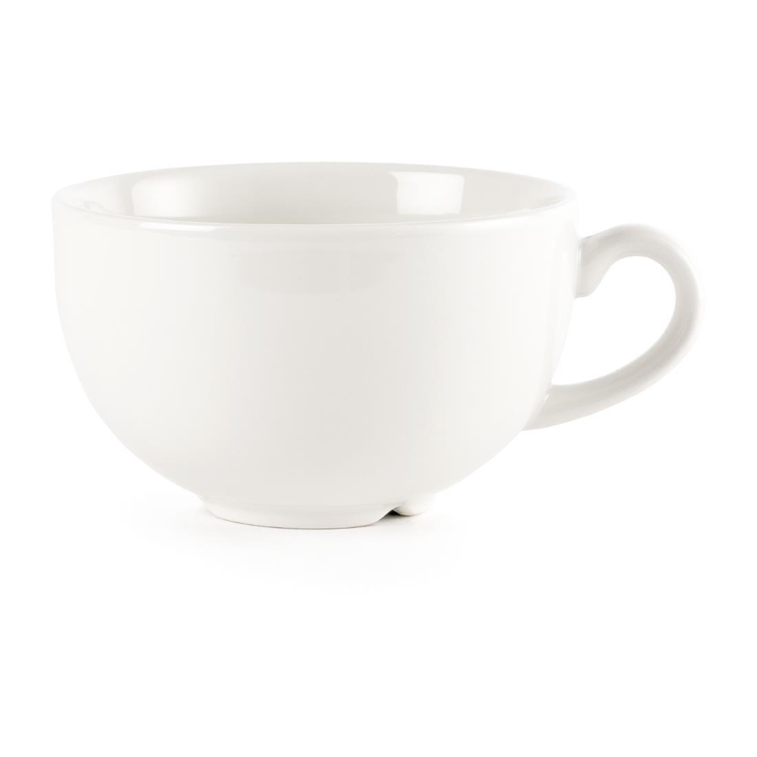 Churchill Plain Whiteware Cappuccino Cups 340ml (Pack of 24) - P883  - 1