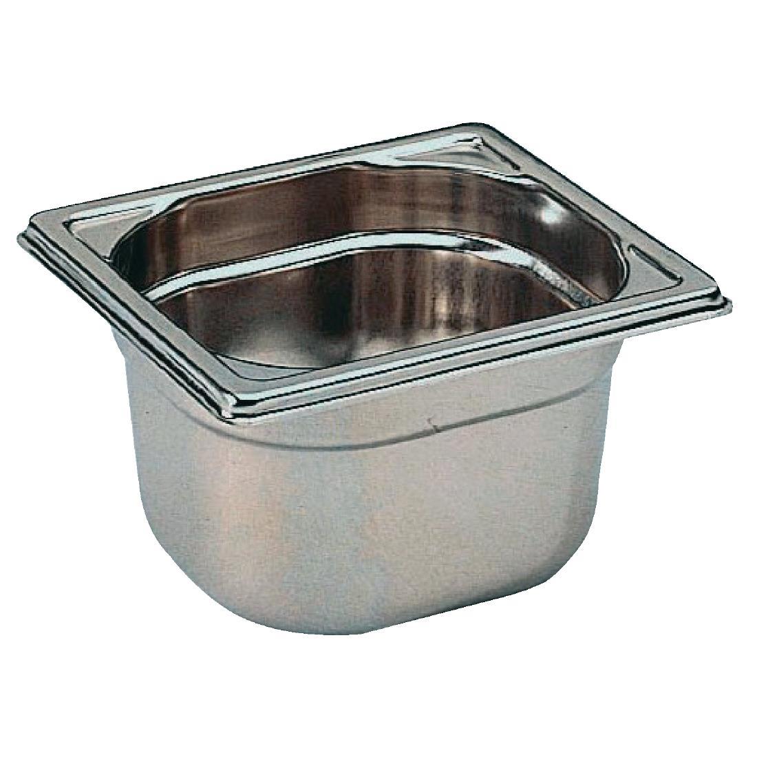 Matfer Bourgeat Stainless Steel 1/6 Gastronorm Pan 65mm - K076  - 1
