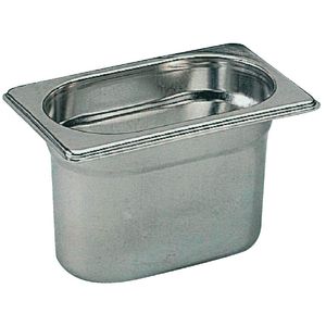 Matfer Bourgeat Stainless Steel 1/9 Gastronorm Pan 100mm - K077  - 1