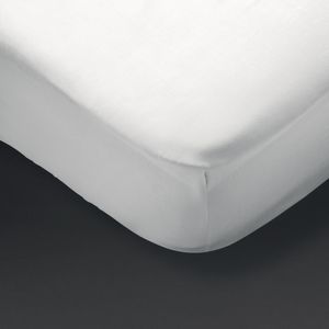 Mitre Essentials Pyramid Fitted Sheet White Single - GT826  - 1