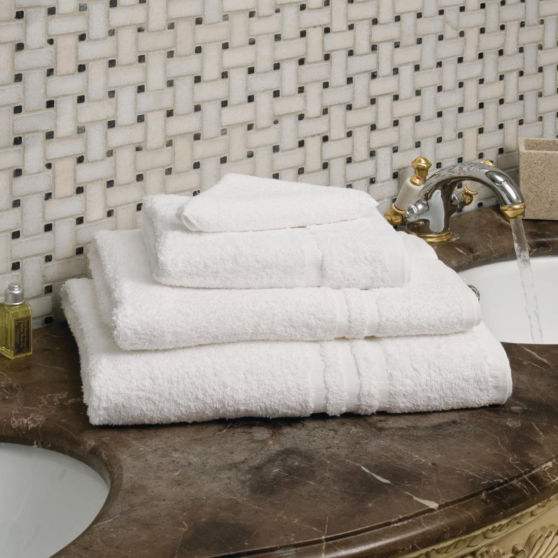 Mitre Essentials Capri Hand Towel White - GT753  - 1
