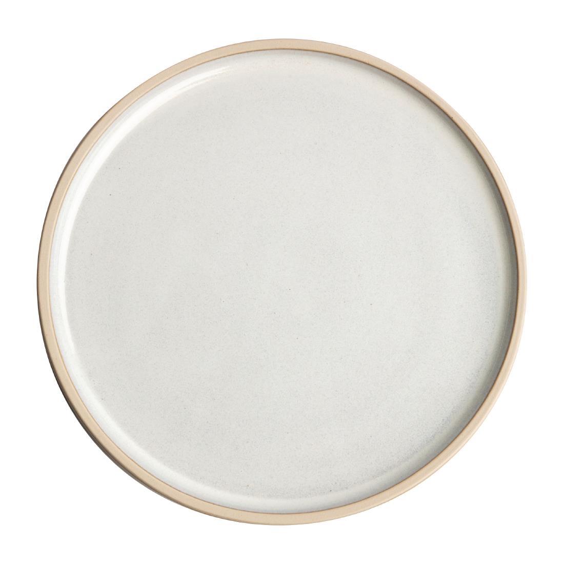Olympia Canvas Flat Round Plate Murano White 180mm (Pack of 6) - FA328  - 1