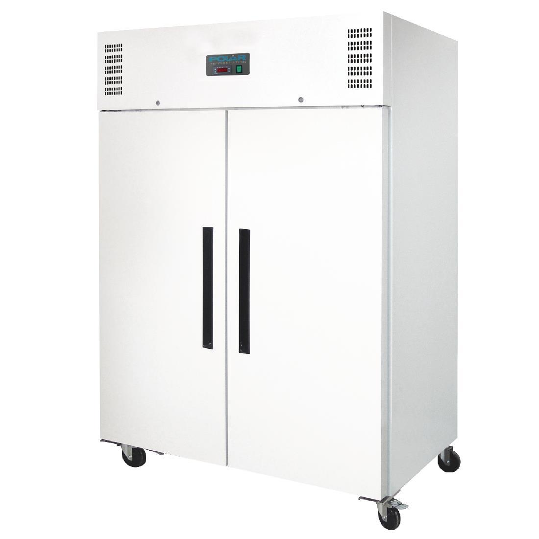 Polar G-Series Upright Double Door Freezer 1200Ltr White - CD616  - 1