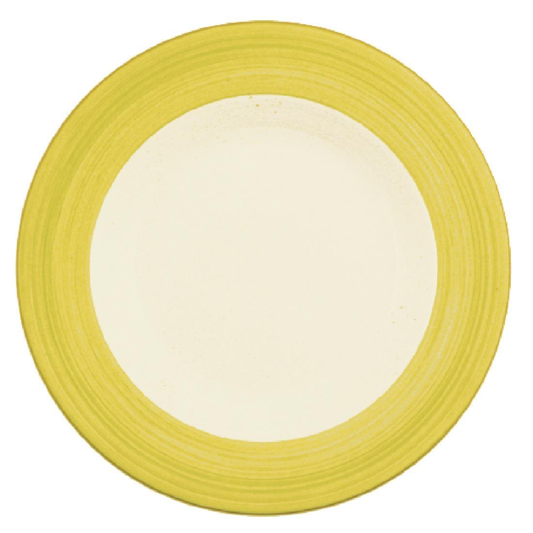Steelite Rio Yellow Slimline Plates 157mm (Pack of 36) - V2970  - 1
