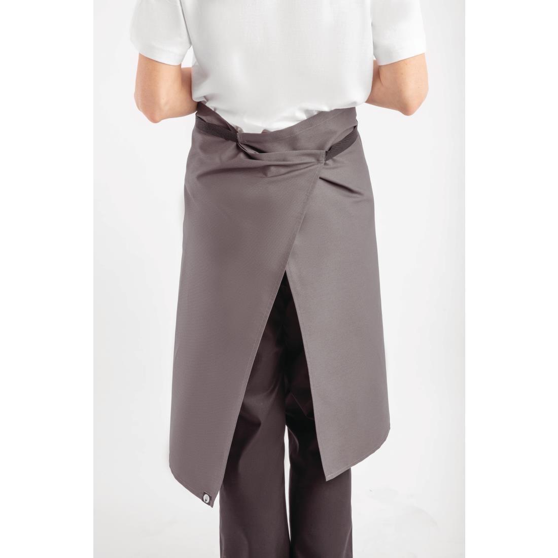Chef Works Regular Bistro Apron Charcoal - A907  - 4