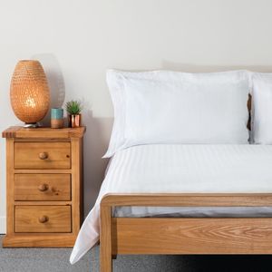 Mitre Comfort Satin Duvet Cover White Zip and Link - GT844  - 1