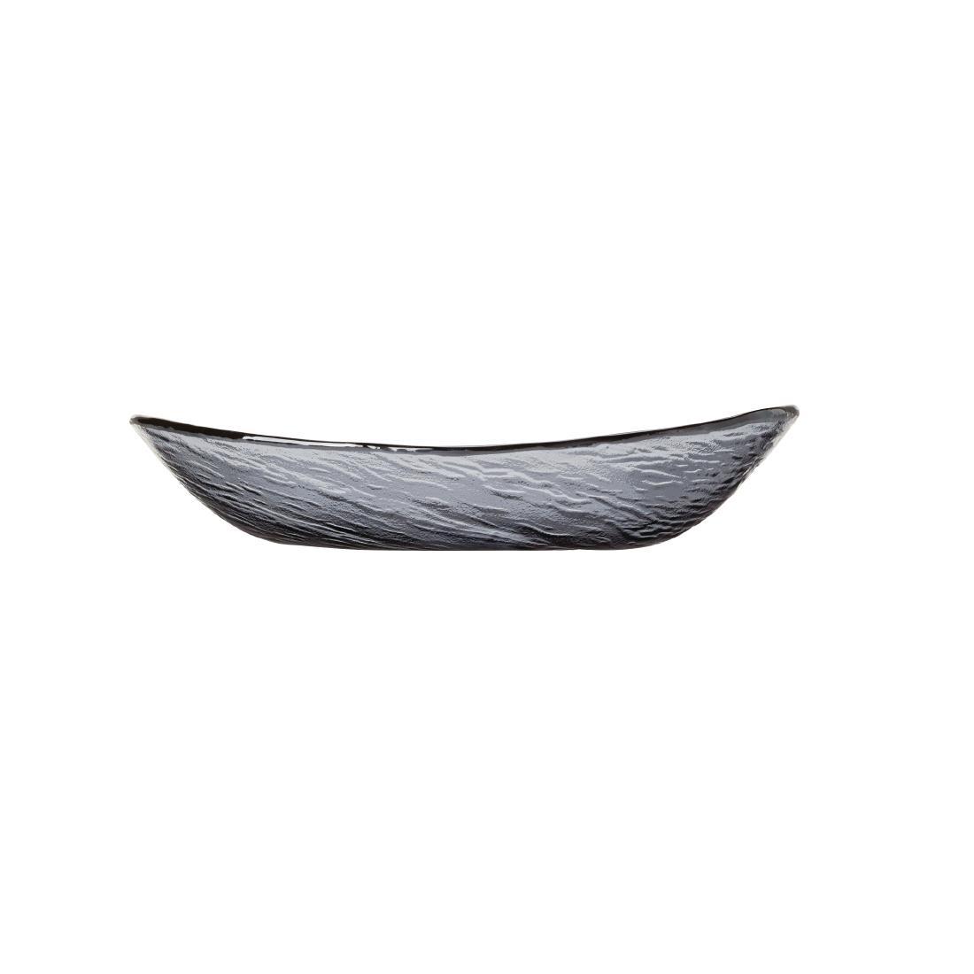 Steelite Scape Glass Smoked Oval Bowls 300mm (Pack of 6) - VV718  - 2