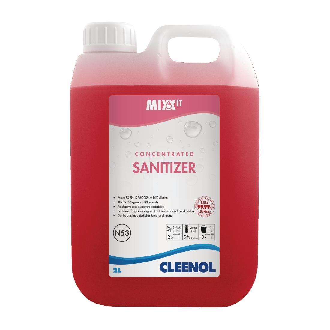 Cleenol Mixx It Surface Cleaner and Sanitiser 2Ltr (Pack of 2) - FS082  - 1