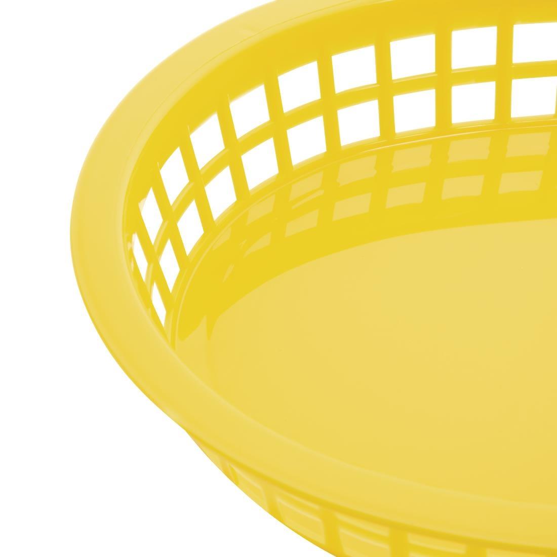 Olympia Kristallon Polypropylene Food Baskets Yellow (Pack of 6) - DF268  - 2